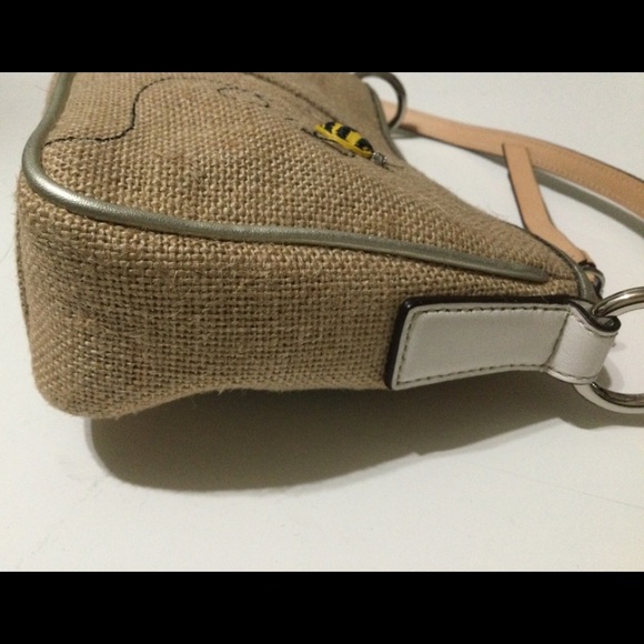 Coach Tan Mini Bag with Blue and Red Floral Design - Picture 4 of 8